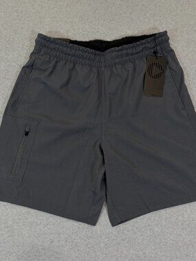 Motion Men's Cargo Shorts Small Charcoal Gray Stretch Athletic Outdoor NWT
